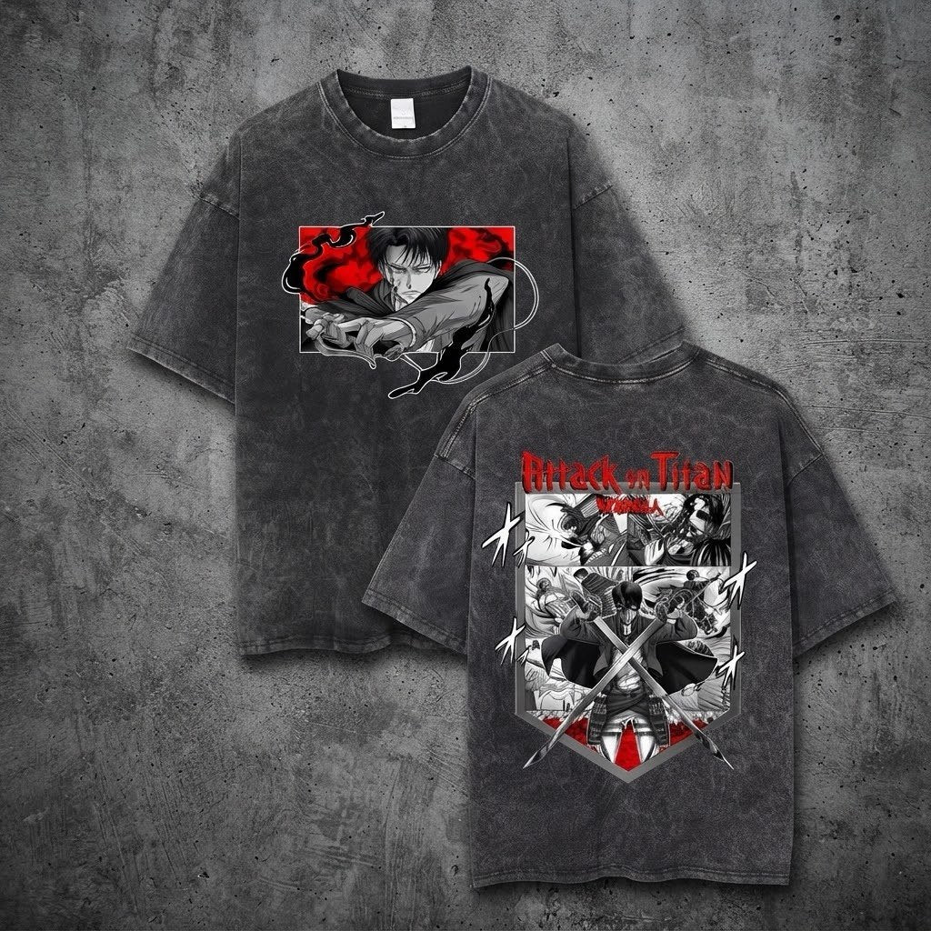 Attack on Titan Eren Yeager Vintage Washed Cotton Tee