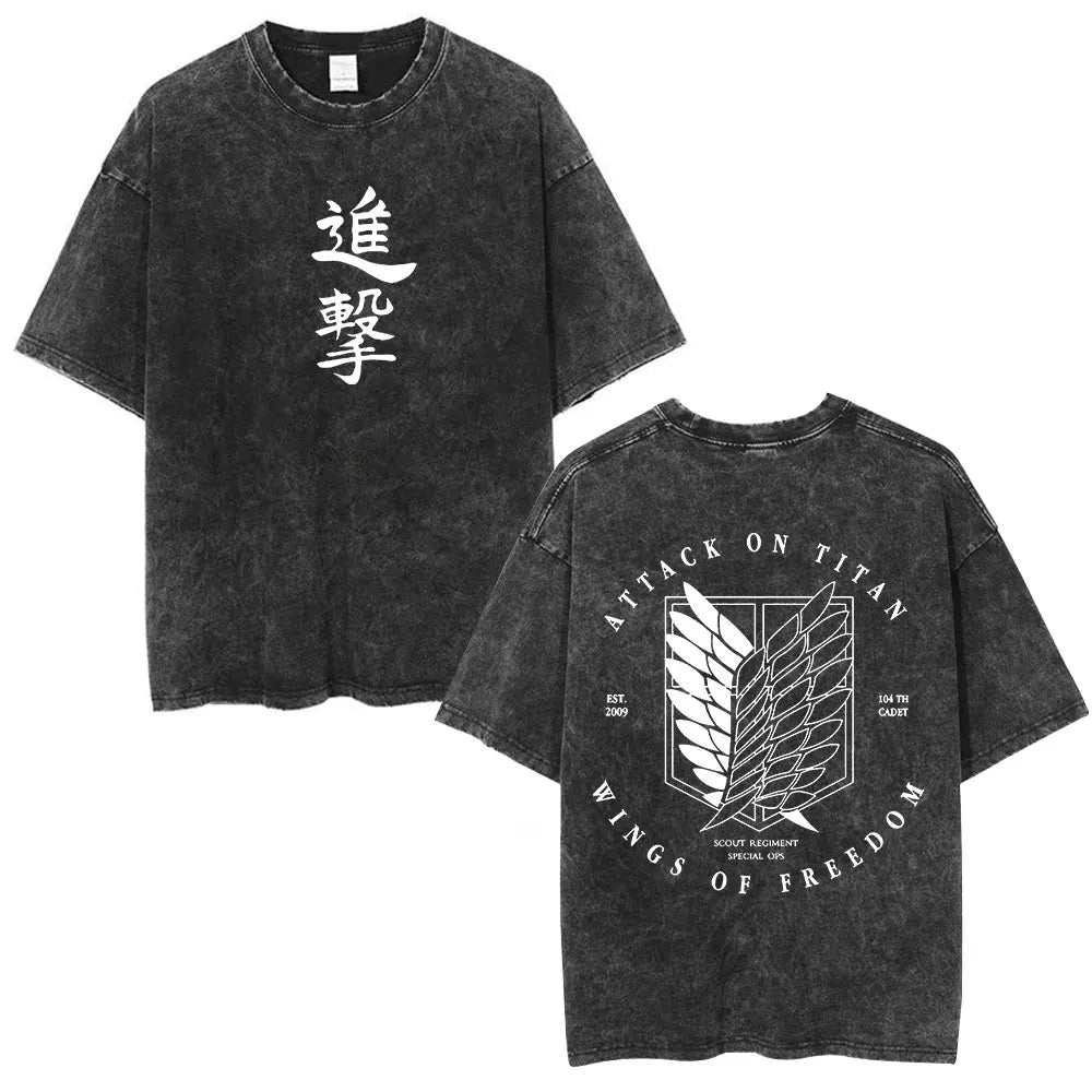 Attack on Titan Eren Yeager Vintage Washed Cotton Tee