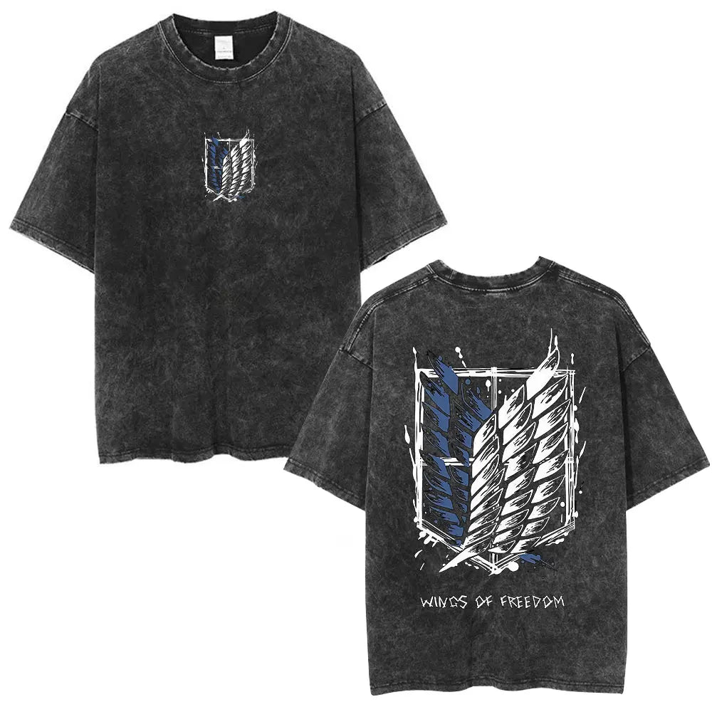Attack on Titan Eren Yeager Vintage Washed Cotton Tee