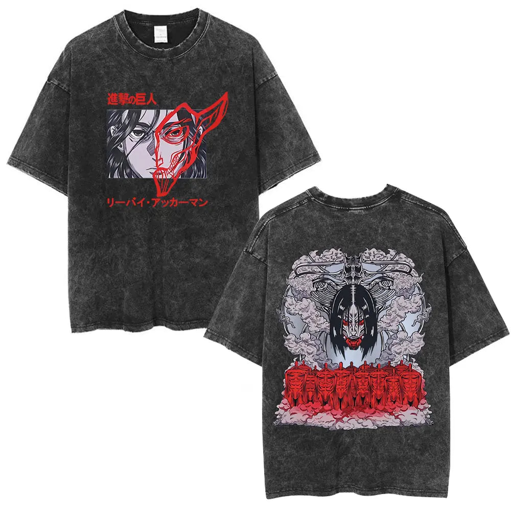 Attack on Titan Eren Yeager Vintage Washed Cotton Tee