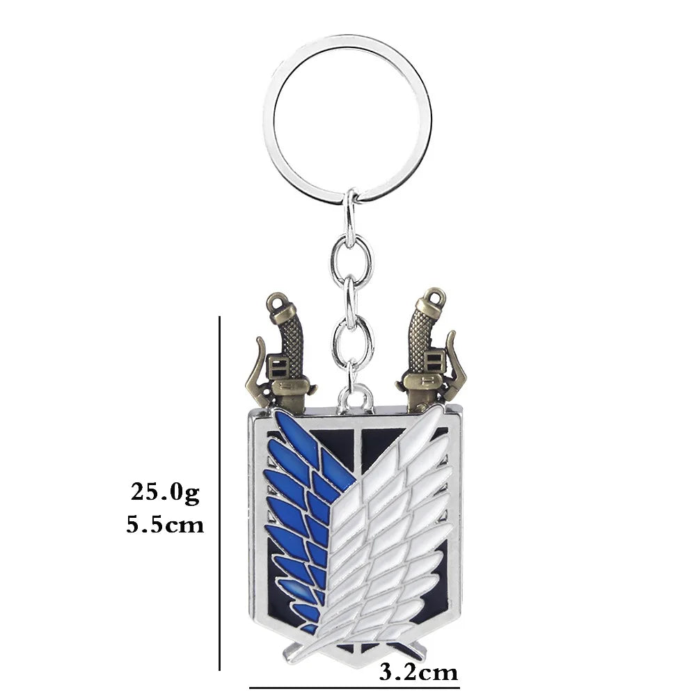 Attack on Titan Wings of Freedom Metal Emblem Keychain