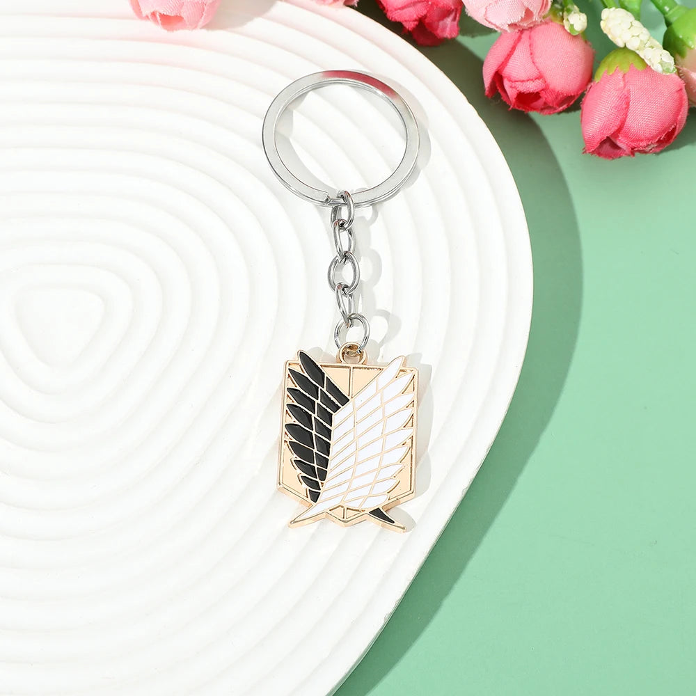 Attack on Titan Metal Enamel Keychain & Badge Pendant