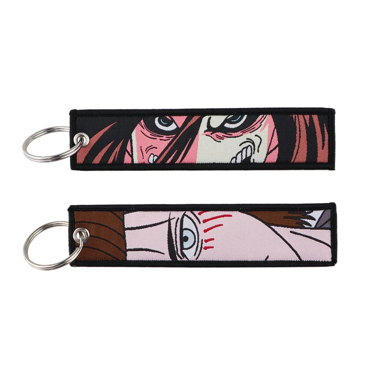 Attack on Titan Eren & Levi Embroidery Keychain Tag