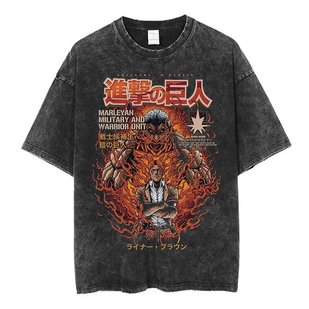 Attack on Titan Eren Yeager Vintage Washed Cotton Tee