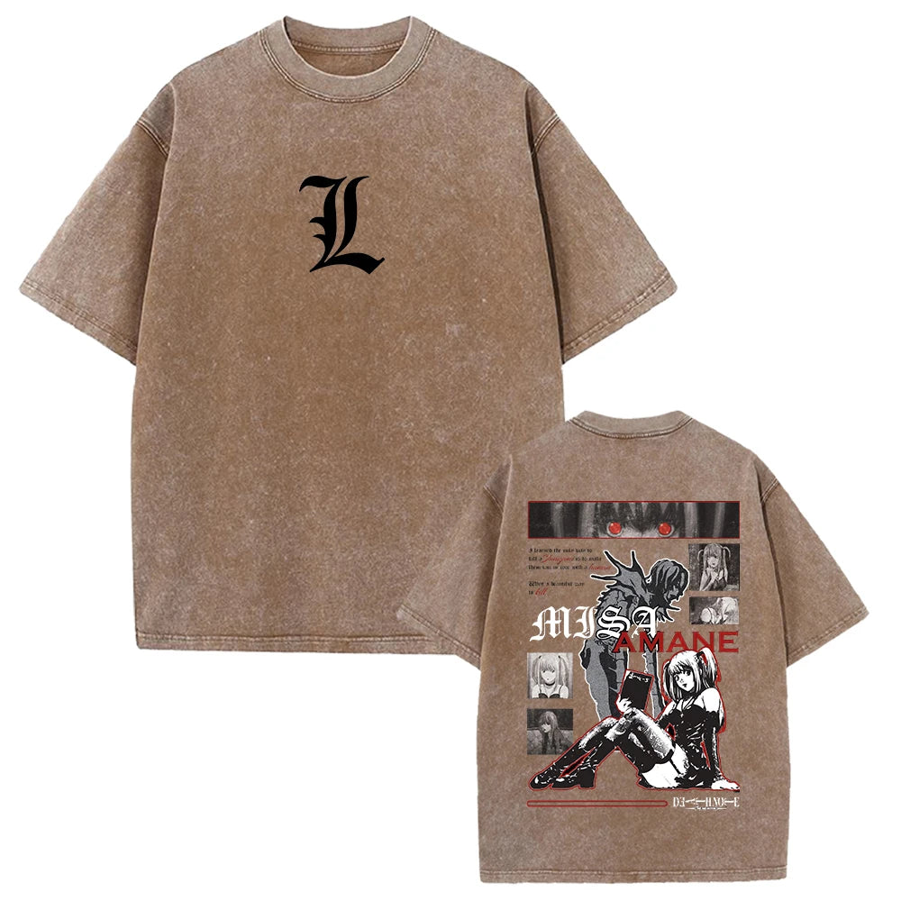 Death Note Misa Amane (MisaMisa) Vintage Washed Cotton Graphic Tee