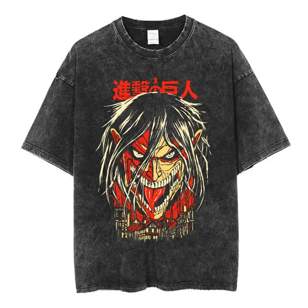 Attack on Titan Eren Yeager Vintage Washed Cotton Tee