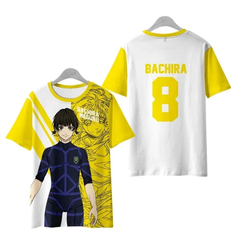 Blue Lock 3D Print Sportswear Graphic Tee