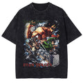 Attack on Titan Gothic Y2K Vintage Washed Oversized Cotton Tee
