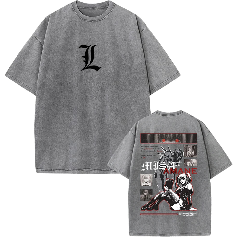 Death Note Misa Amane (MisaMisa) Vintage Washed Cotton Graphic Tee
