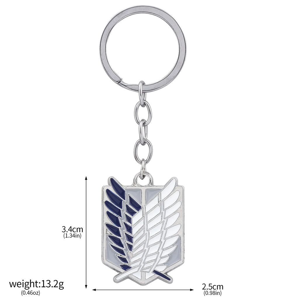 Attack on Titan Wings of Freedom Metal Emblem Keychain
