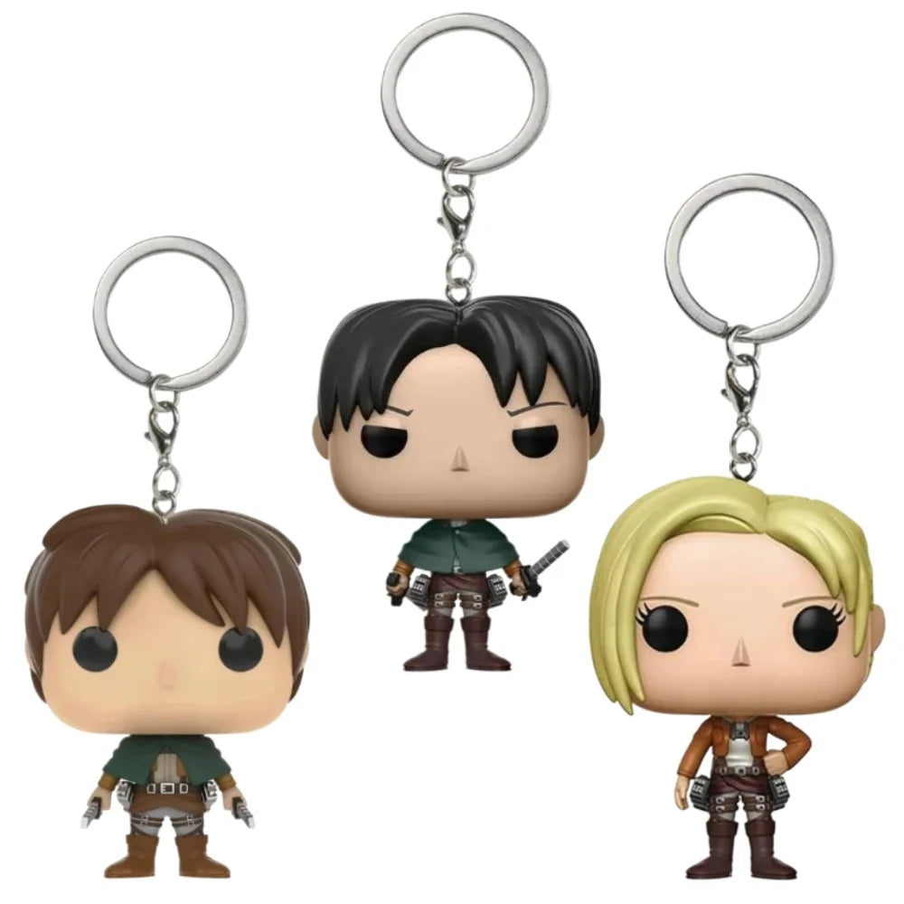 Attack on Titan Captain Levi & Eren Keychain Pendant
