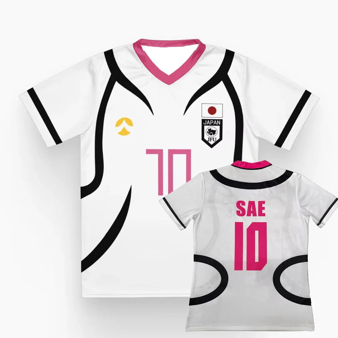 Japanese Anime Blue Lock Ryusei Shidou & Itoshi Sae Soccer Jersey Tee