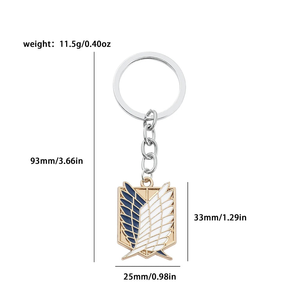Attack on Titan Metal Enamel Keychain & Badge Pendant