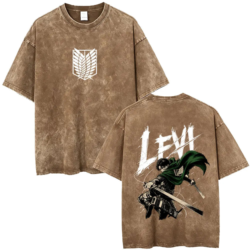 Attack on Titan Mikasa Ackerman Vintage Washed Cotton Tee