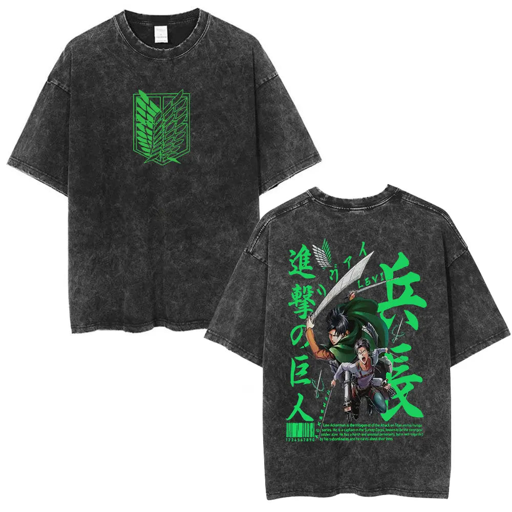 Attack on Titan Eren Yeager Vintage Washed Cotton Tee
