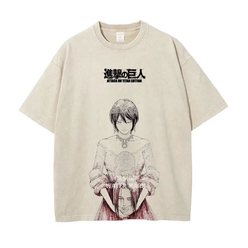 Attack on Titan Levi Ackerman Vintage Washed Cotton Tee