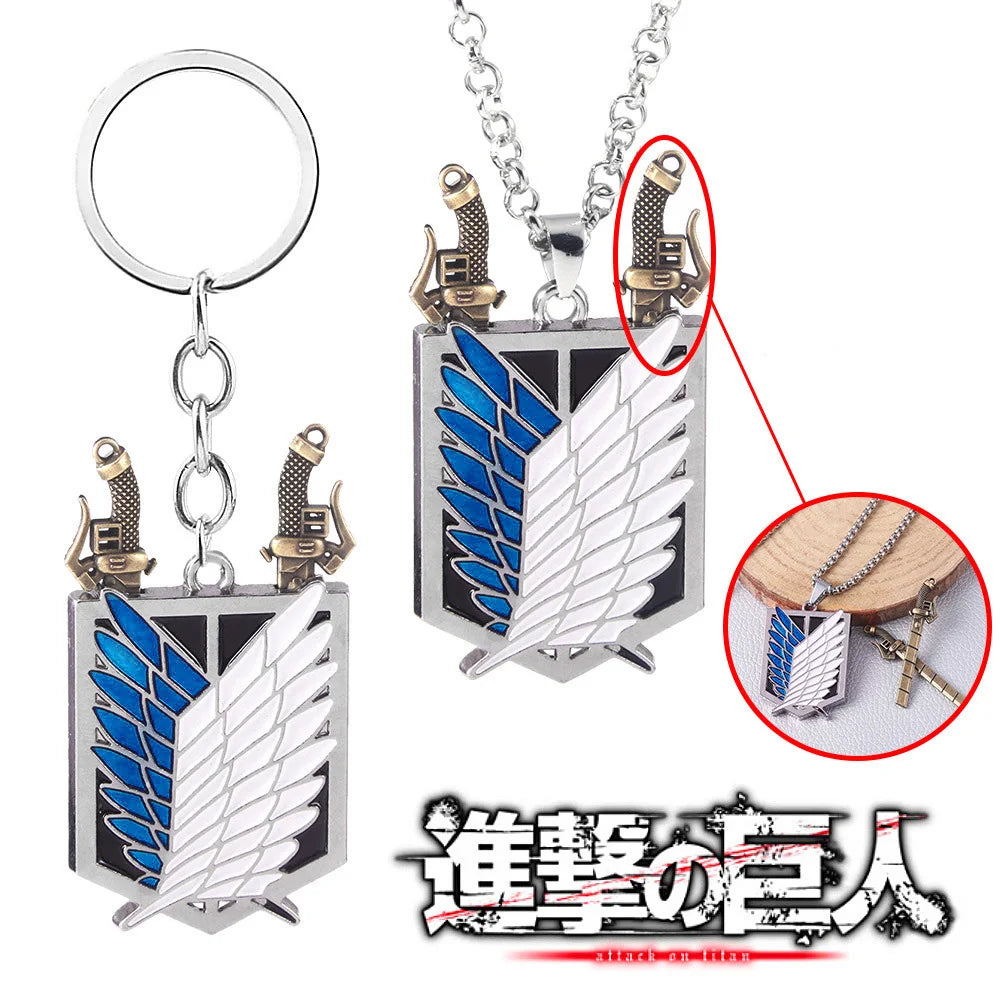 Attack on Titan Wings of Freedom Metal Emblem Keychain