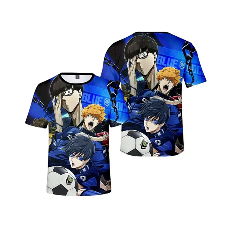 Blue Lock 3D Printed Harajuku Y2K Football Tee