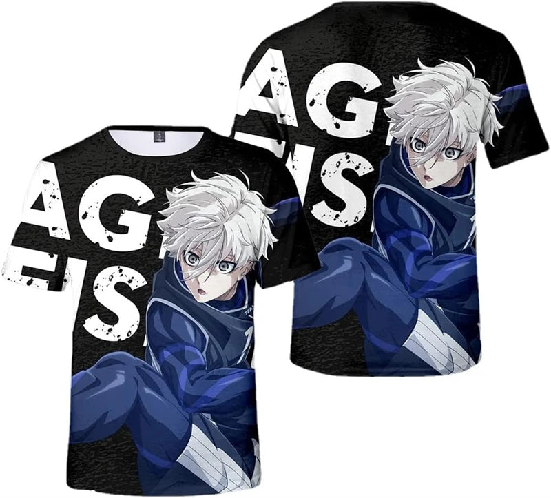 Blue Lock 3D Printed Harajuku Y2K Football Tee