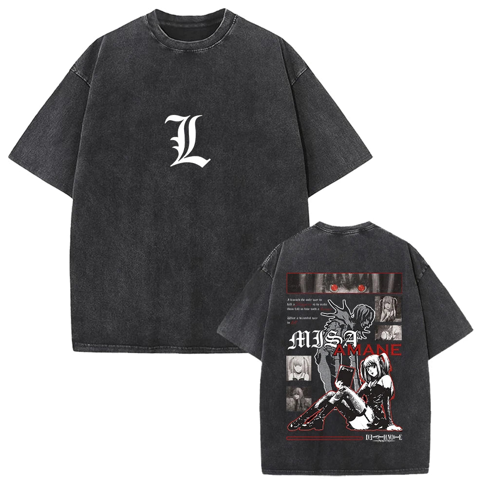 Death Note Misa Amane (MisaMisa) Vintage Washed Cotton Graphic Tee