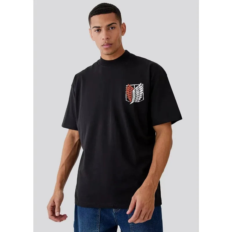 Attack on Titan Oversized Summer Cotton Graphic Tee