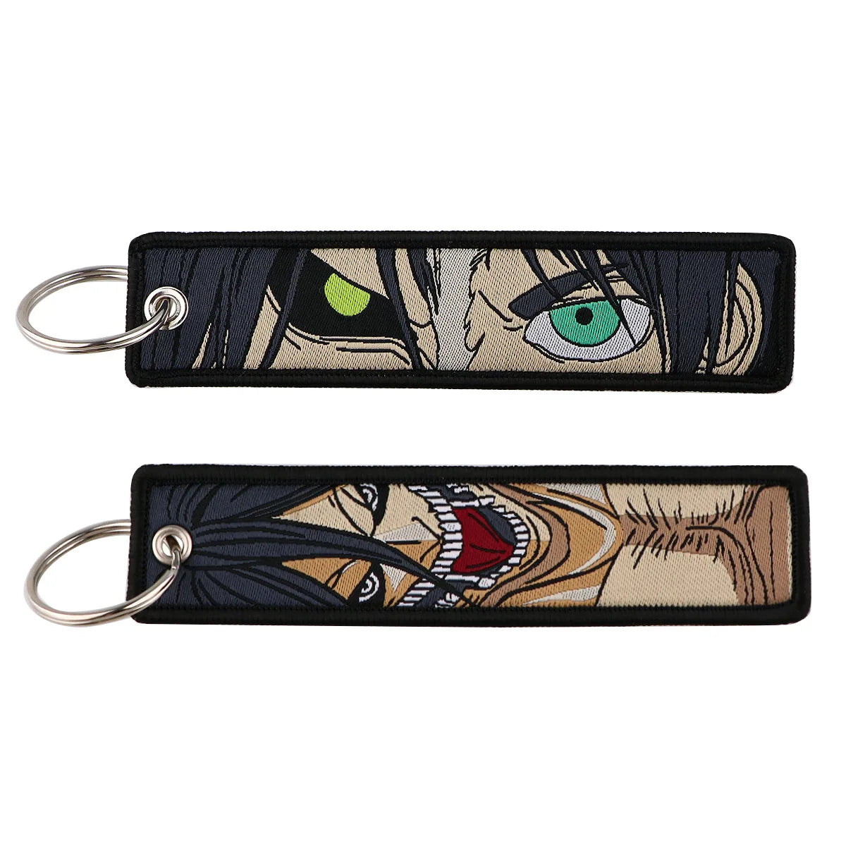 Attack on Titan Eren & Levi Embroidery Keychain Tag