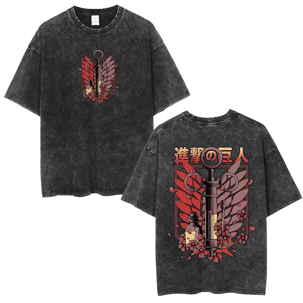 Attack on Titan Eren Yeager Vintage Washed Cotton Tee