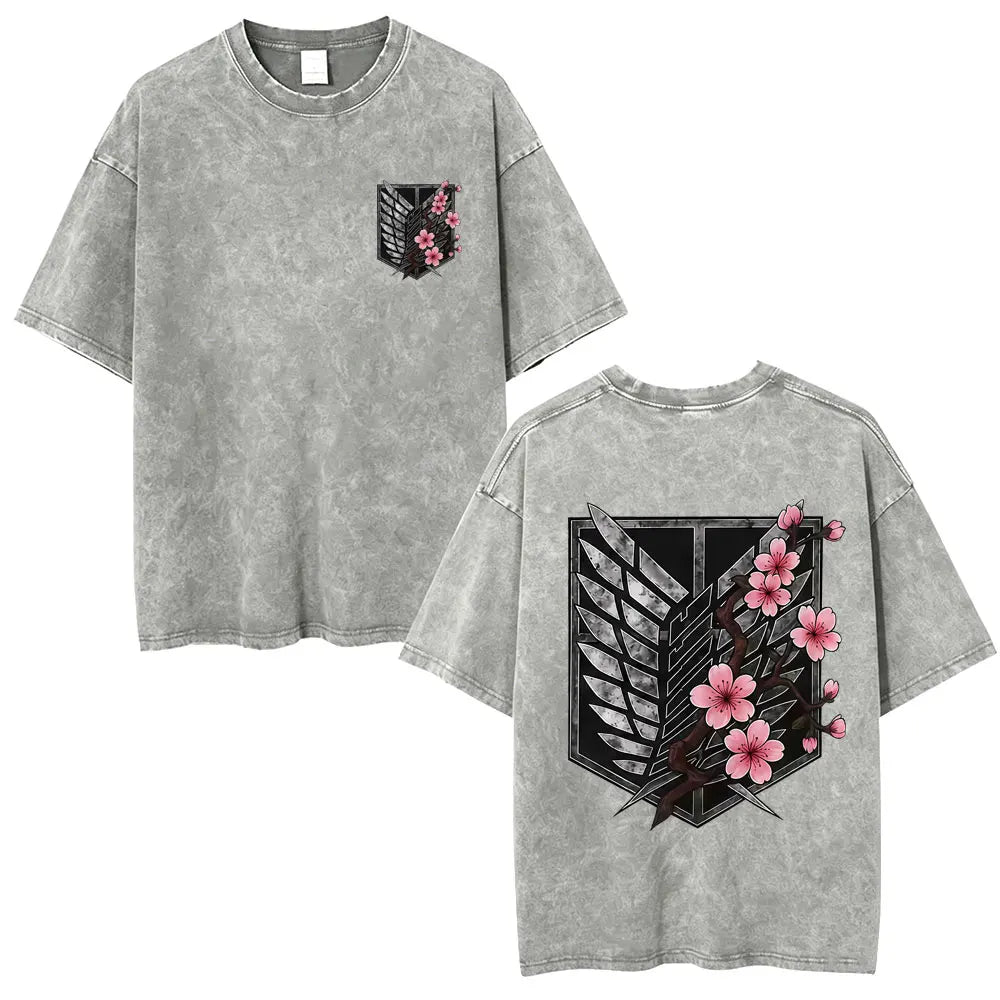 Attack on Titan Mikasa Ackerman Vintage Washed Cotton Tee