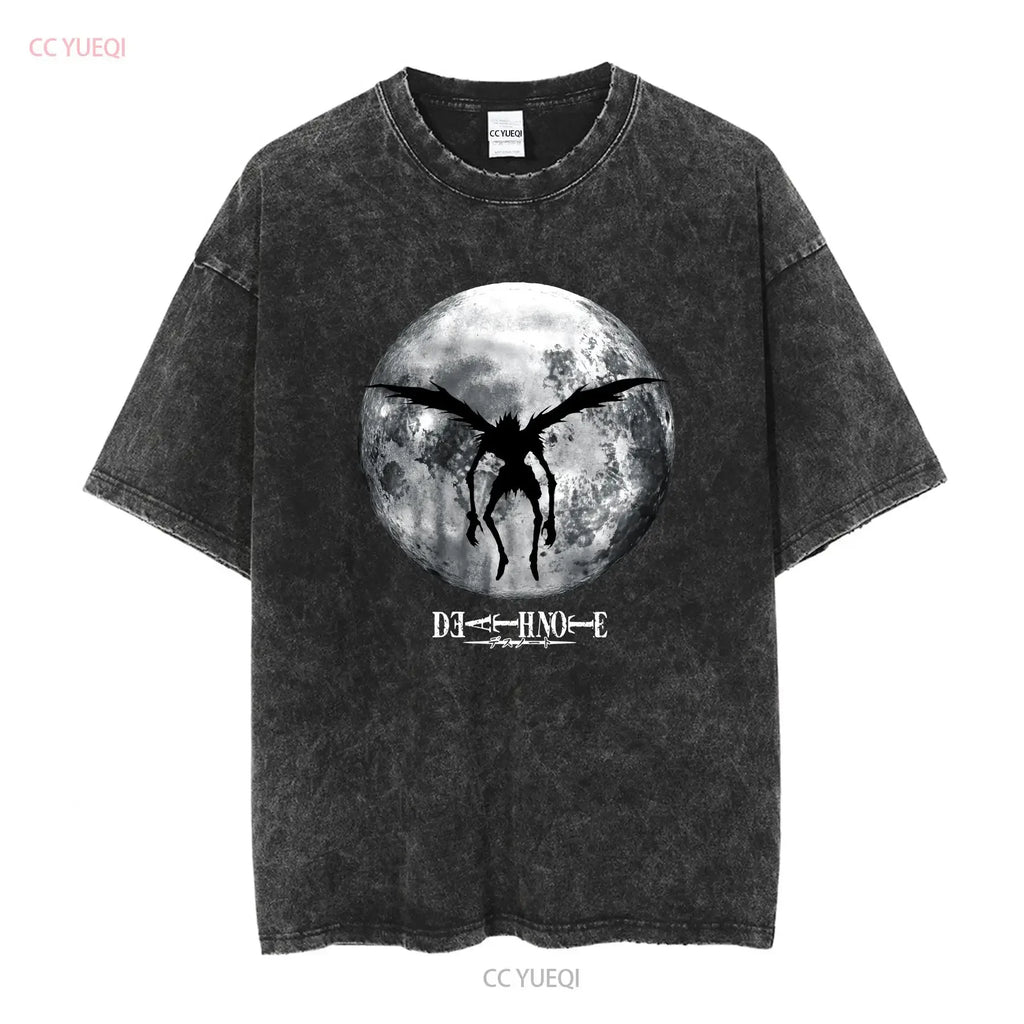 Death Note Ryuk Winged Moon Vintage Washed Cotton Tee