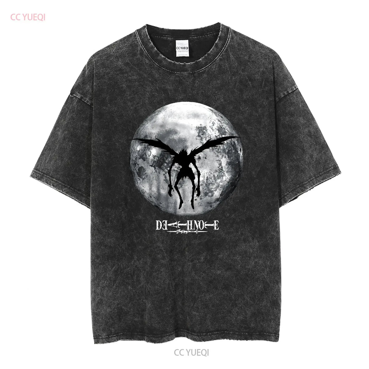 Death Note Ryuk Winged Moon Vintage Washed Cotton Tee