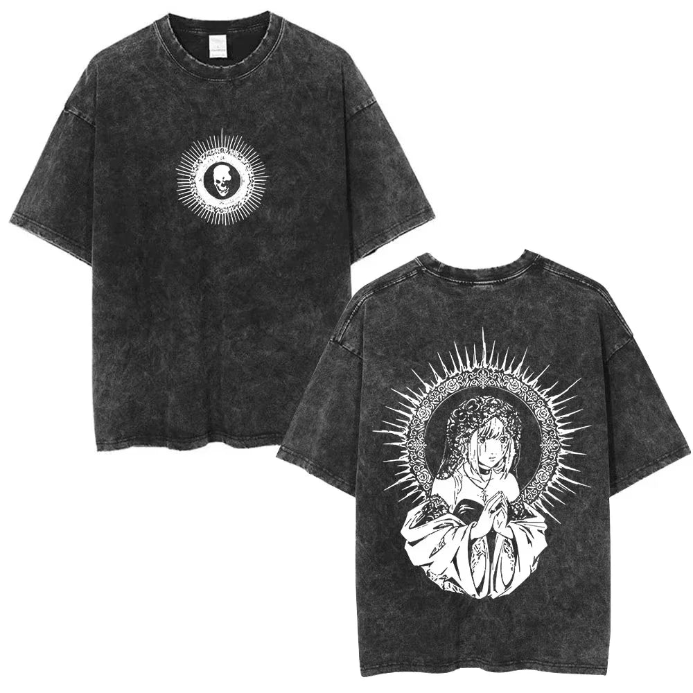 Death Note Light Yagami & L Lawliet Vintage Washed Cotton Tee