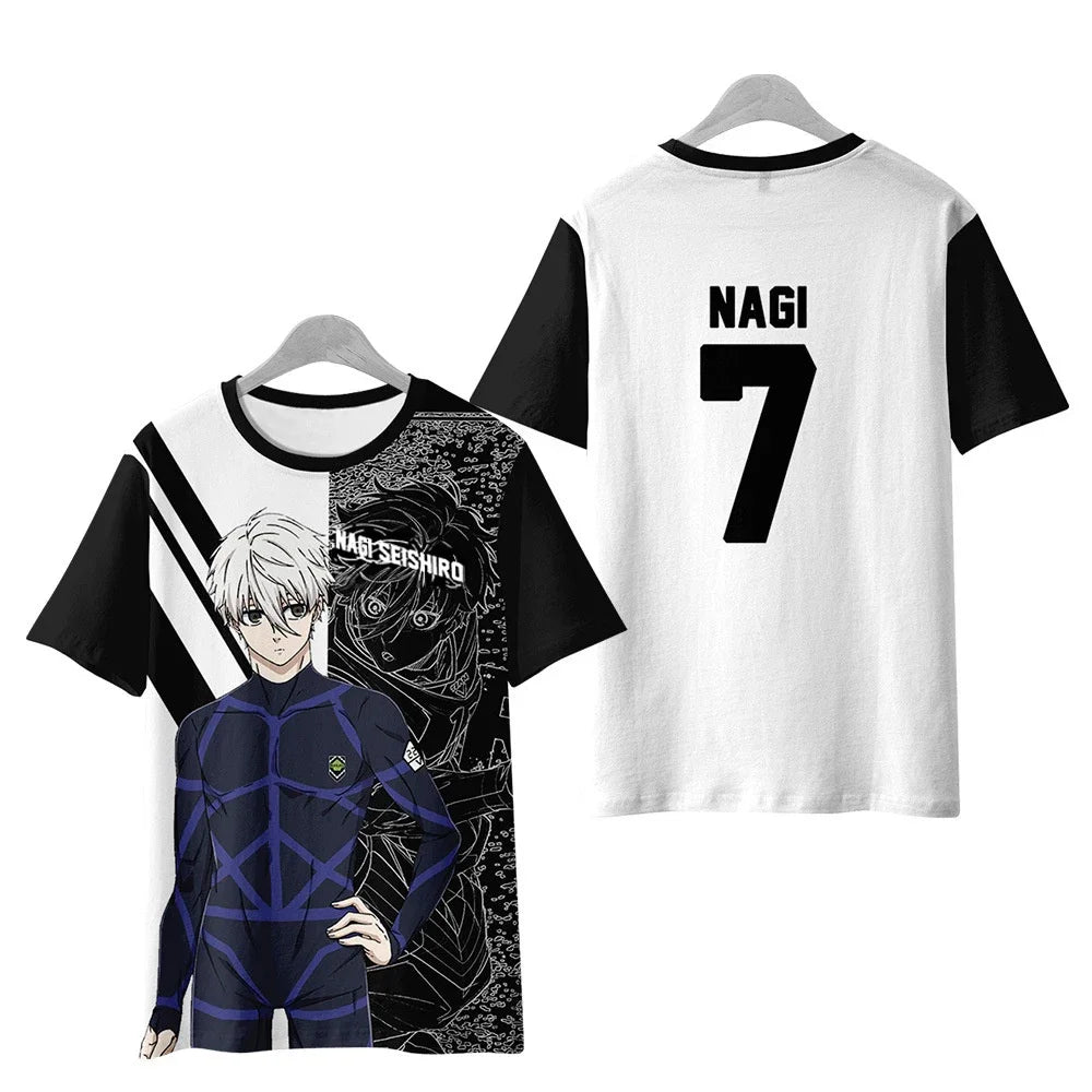 Blue Lock 3D Print Sportswear Graphic Tee