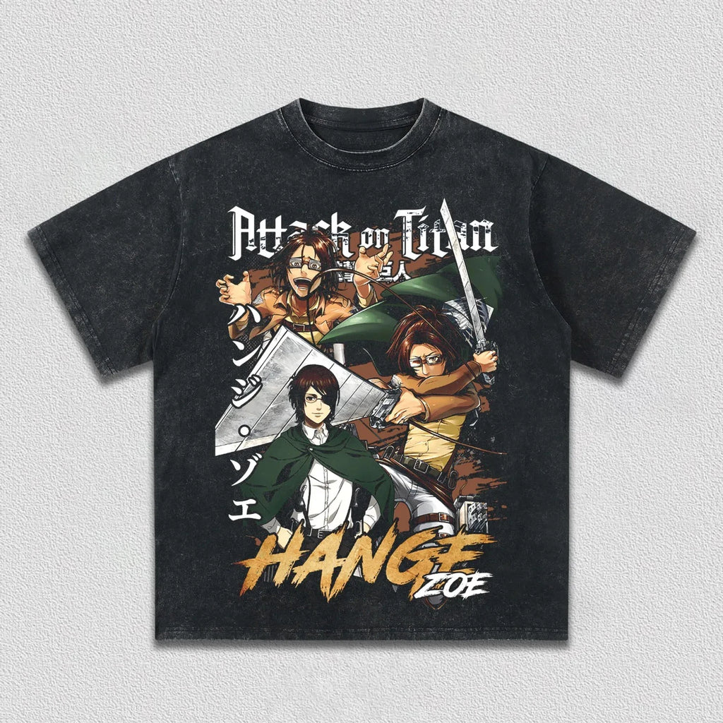 Attack on Titan Hange Zoe Vintage Washed Cotton Tee