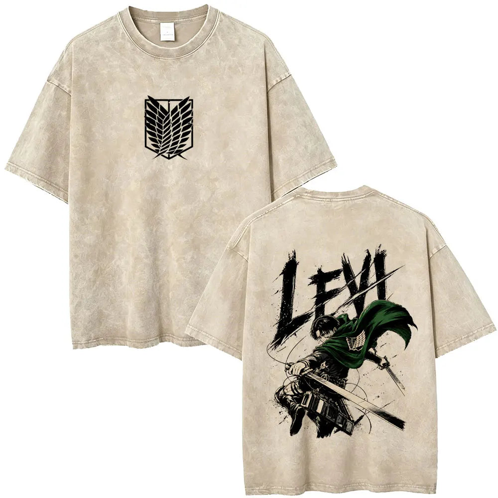Attack on Titan Mikasa Ackerman Vintage Washed Cotton Tee