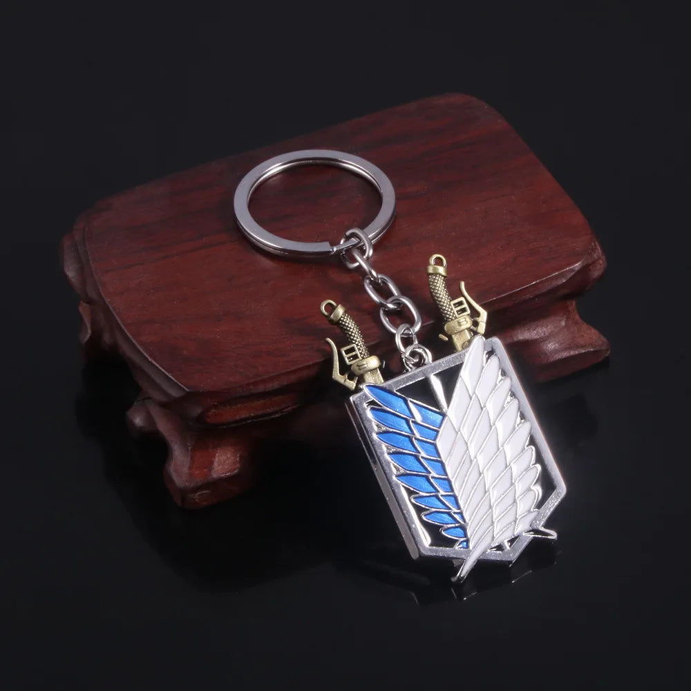 Attack on Titan Wings of Freedom Metal Emblem Keychain