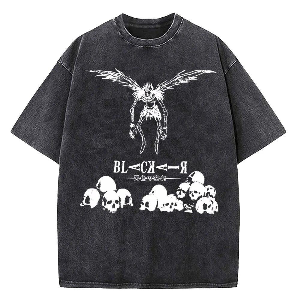 Death Note Harajuku Vintage Washed Cotton Graphic Tee
