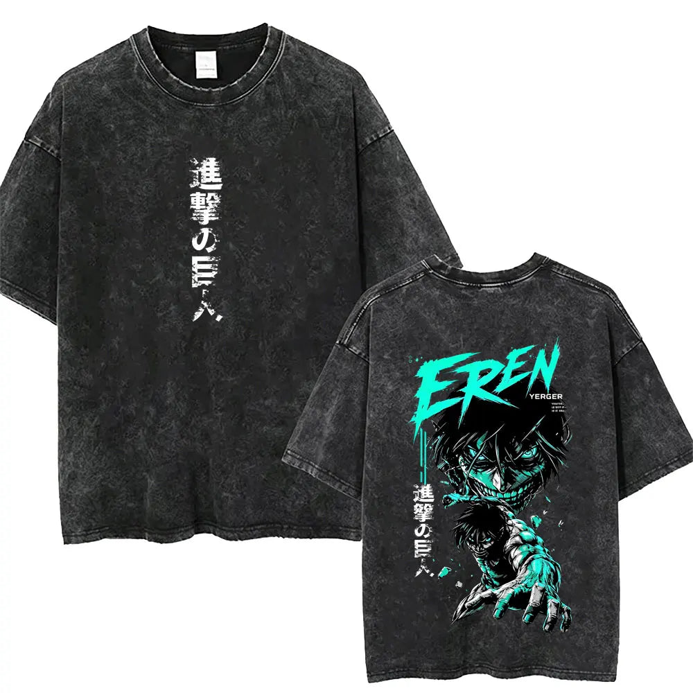 Attack on Titan Mikasa Ackerman Vintage Washed Cotton Tee