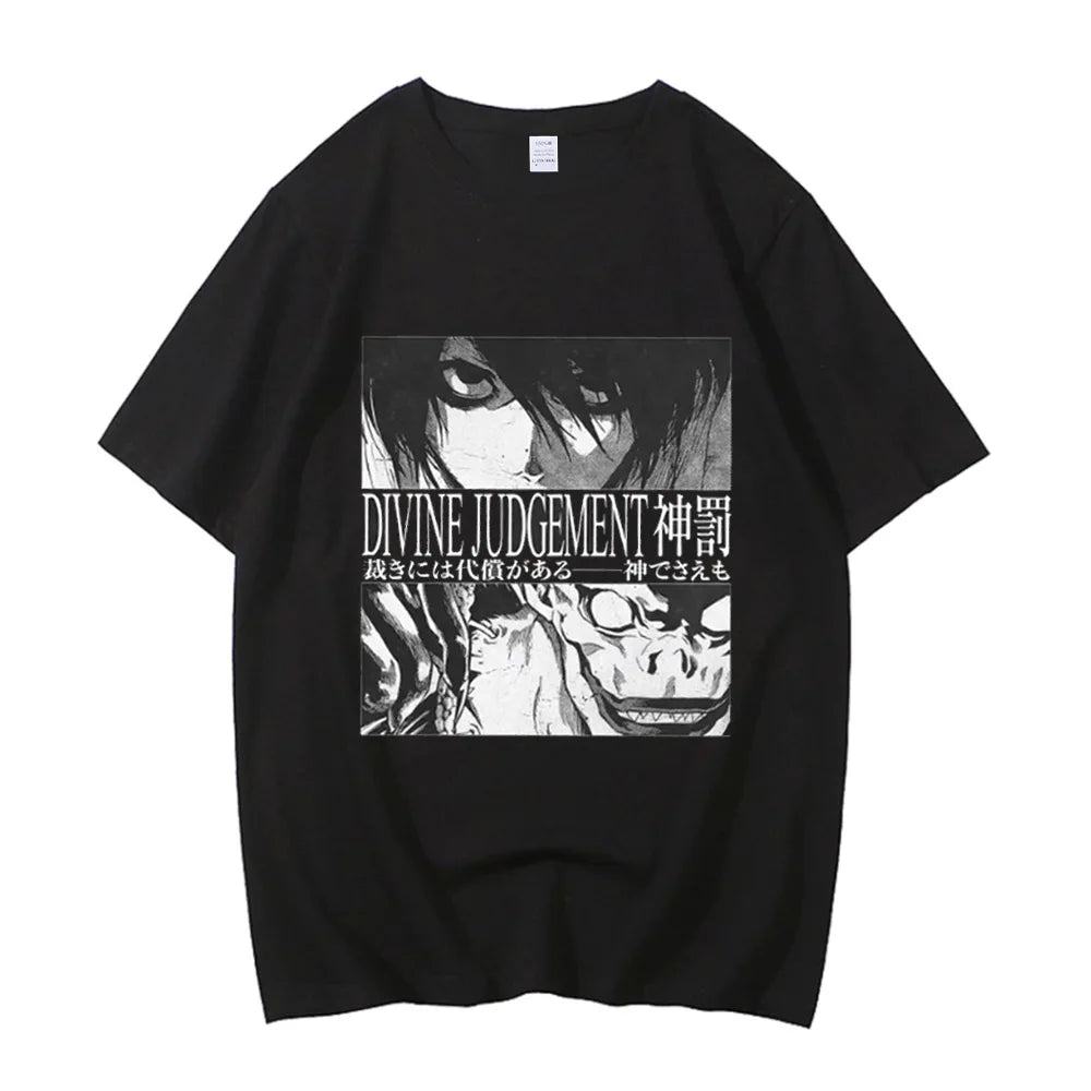 Death Note L Lawliet Vintage Washed Cotton Graphic Tee