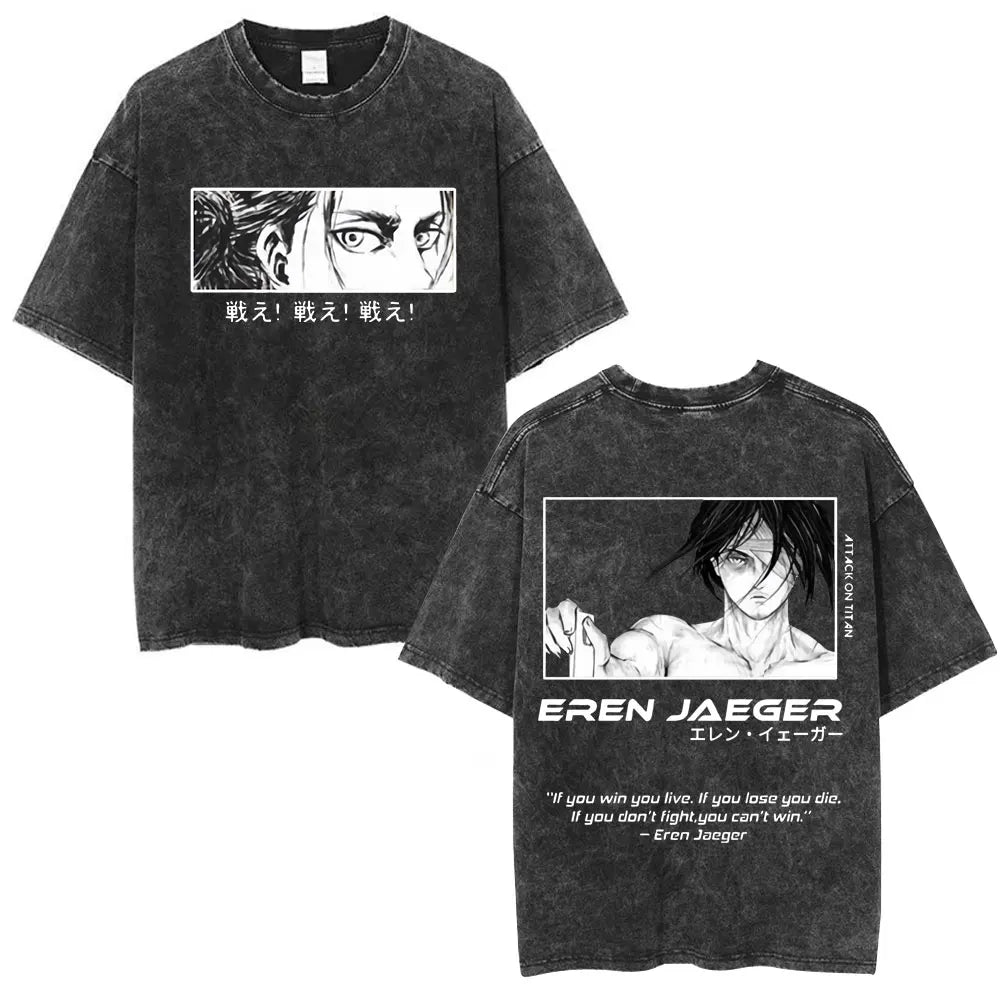 Attack on Titan Eren Yeager Vintage Washed Cotton Tee