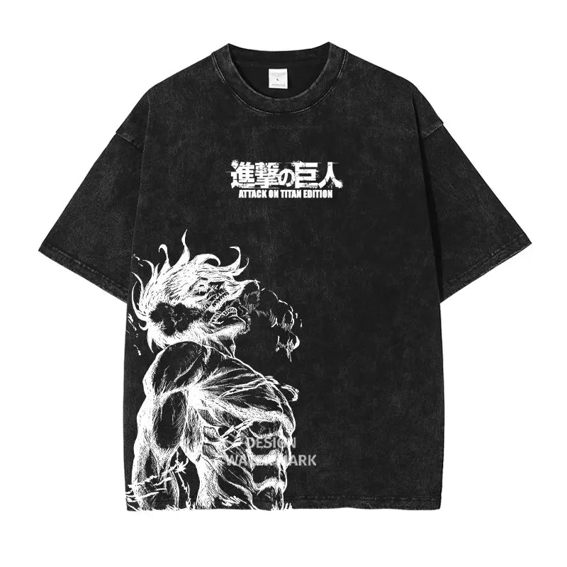 Attack on Titan Levi Ackerman Vintage Washed Cotton Tee