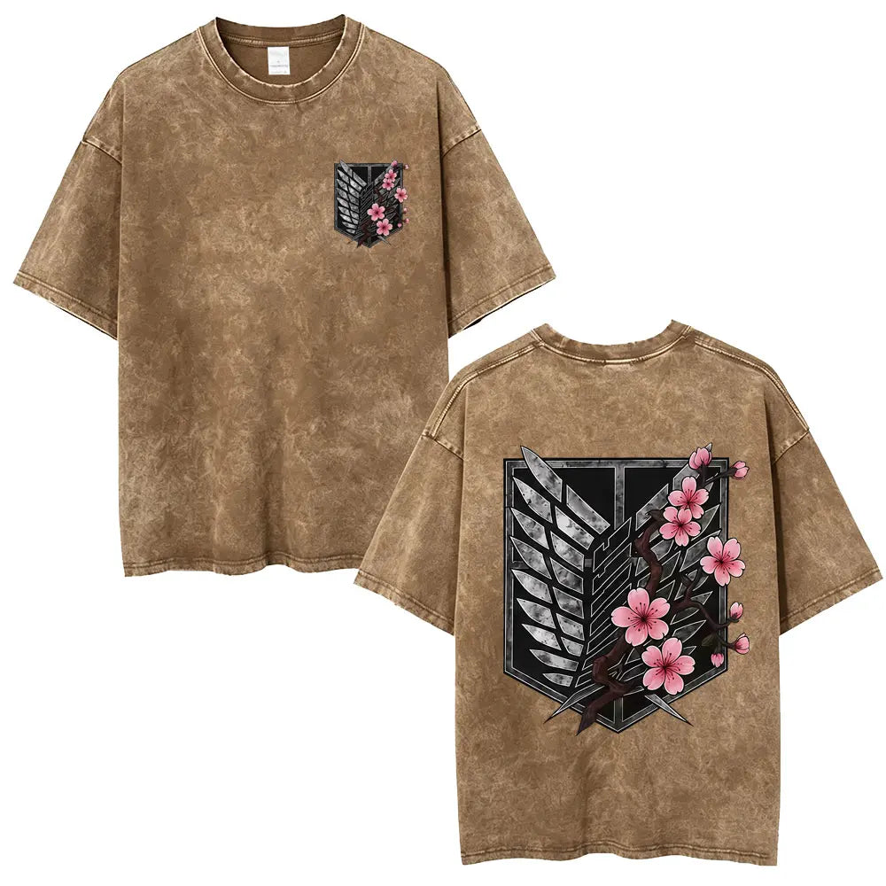 Attack on Titan Mikasa Ackerman Vintage Washed Cotton Tee
