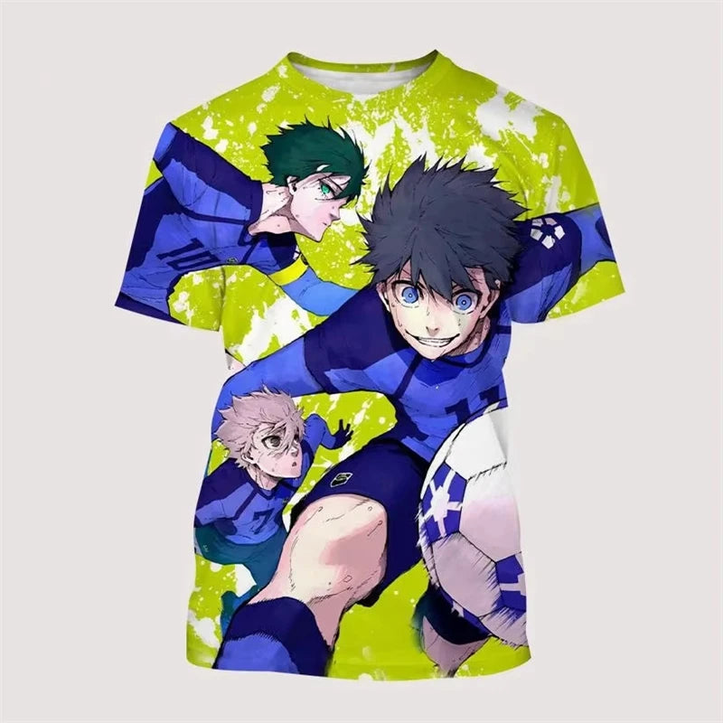 Blue Lock 3D Printed Harajuku Y2K Football Tee
