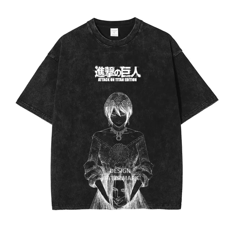 Attack on Titan Levi Ackerman Vintage Washed Cotton Tee