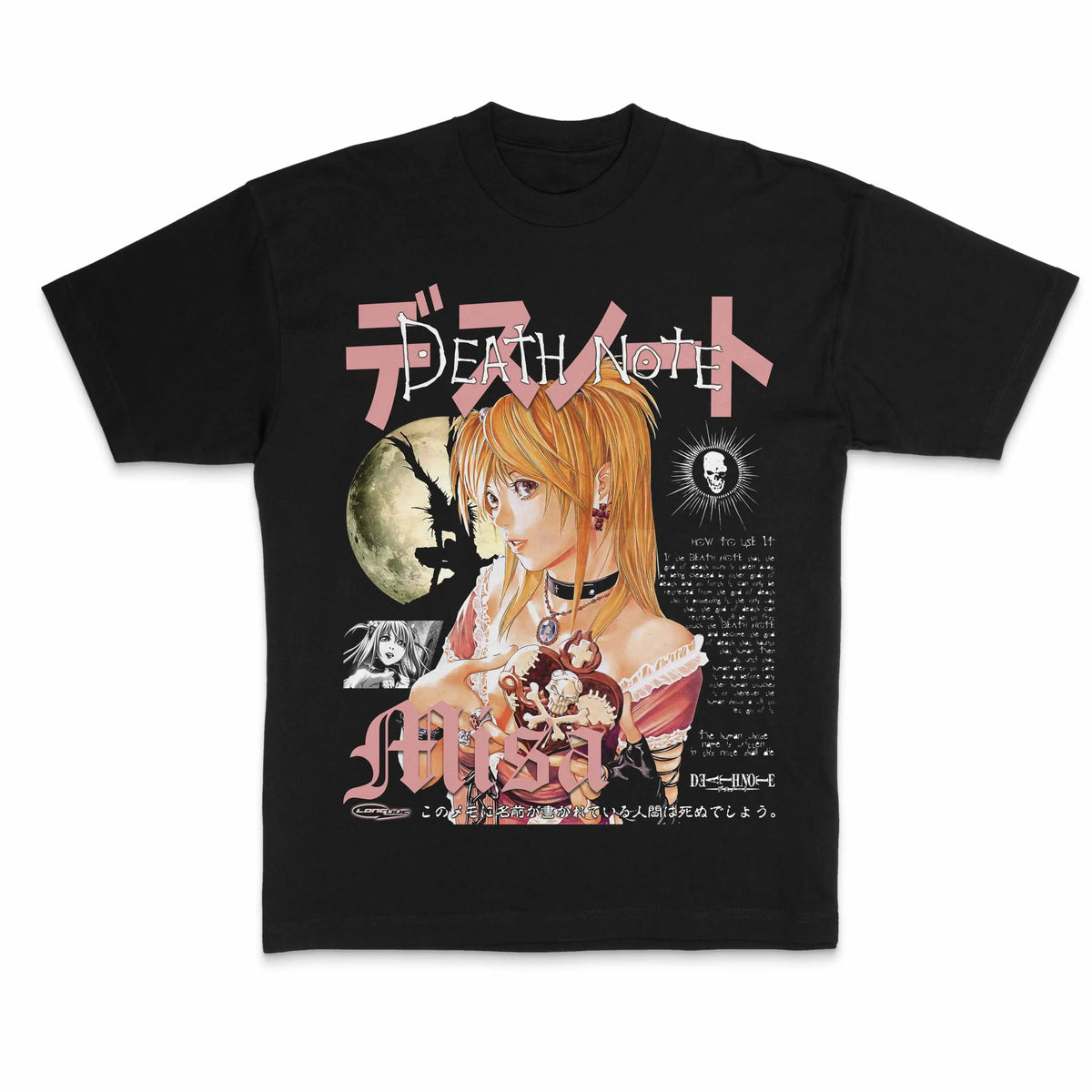 Death Note Gothic Oversized Y2K Cotton Graphic Tee