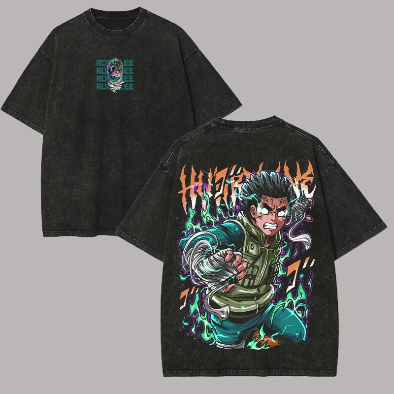 Rock Lee Hidden Lotus Vintage Washed Graphic Tee