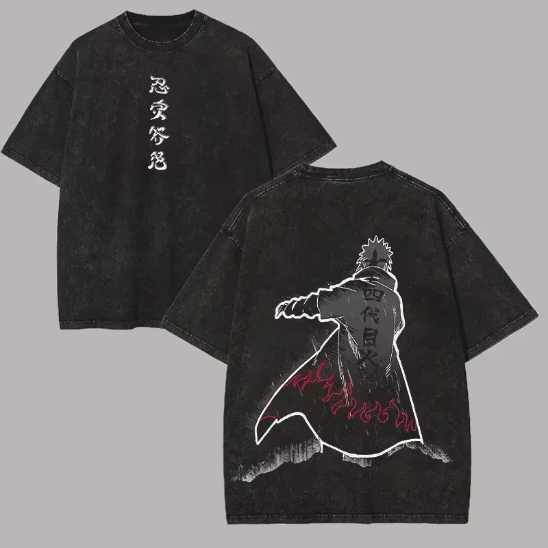 Naruto Minato Namikaze 4th Hokage Oversized Tee