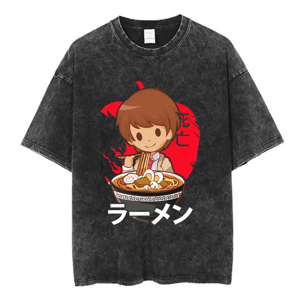 Death Note L Lawliet & Light Yagami Vintage Washed Cotton Tee
