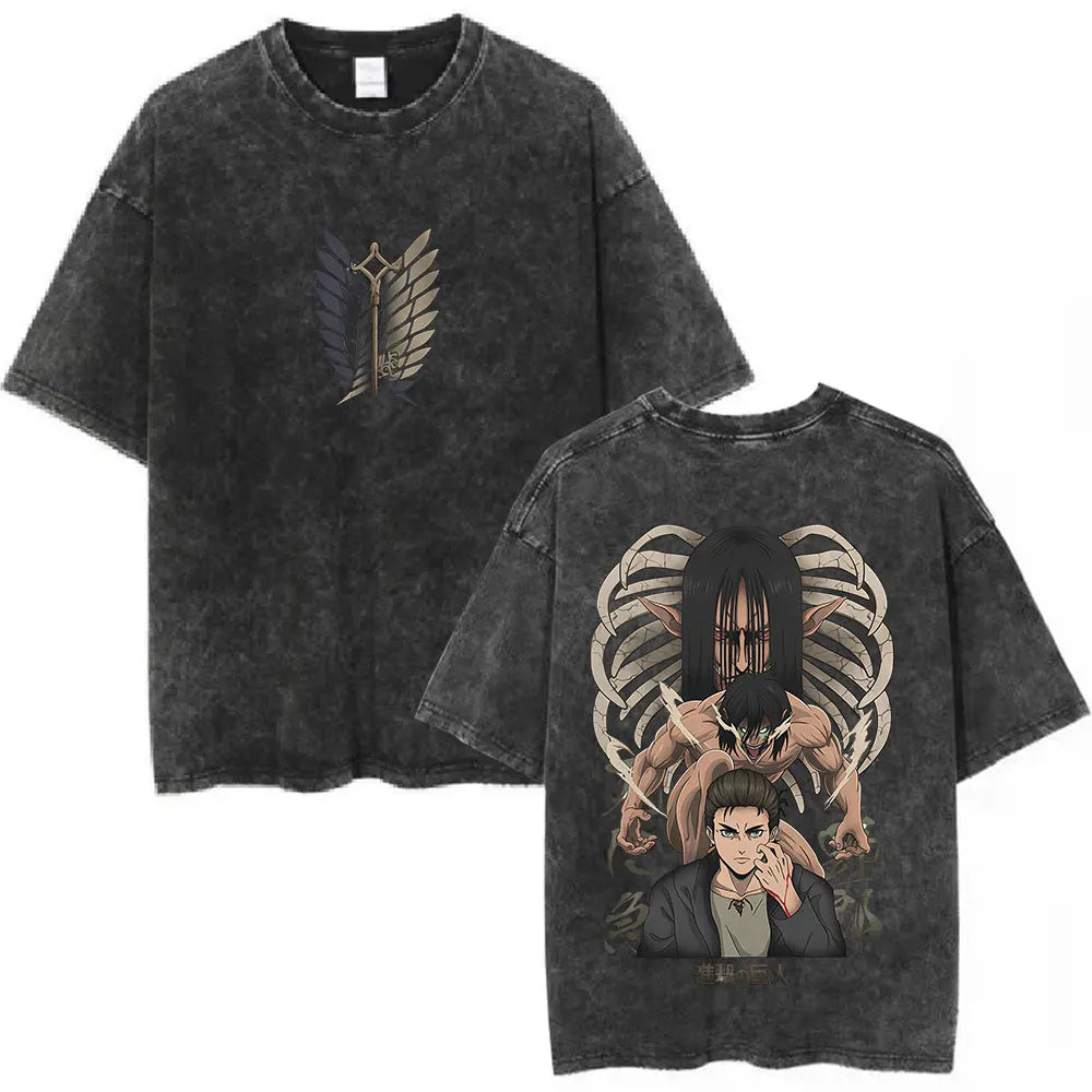 Attack on Titan Eren Yeager Vintage Washed Cotton Tee