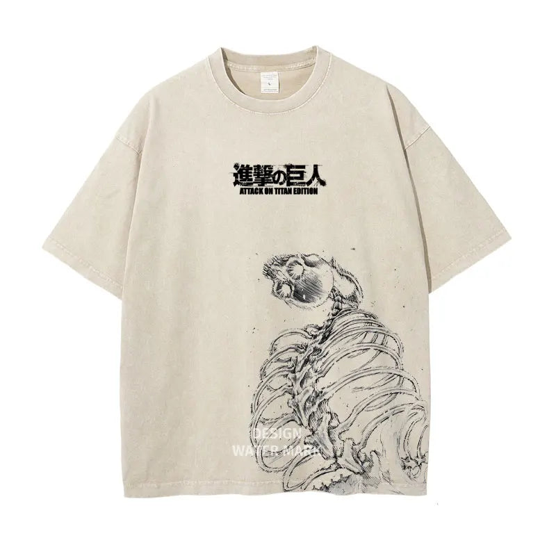 Attack on Titan Levi Ackerman Vintage Washed Cotton Tee