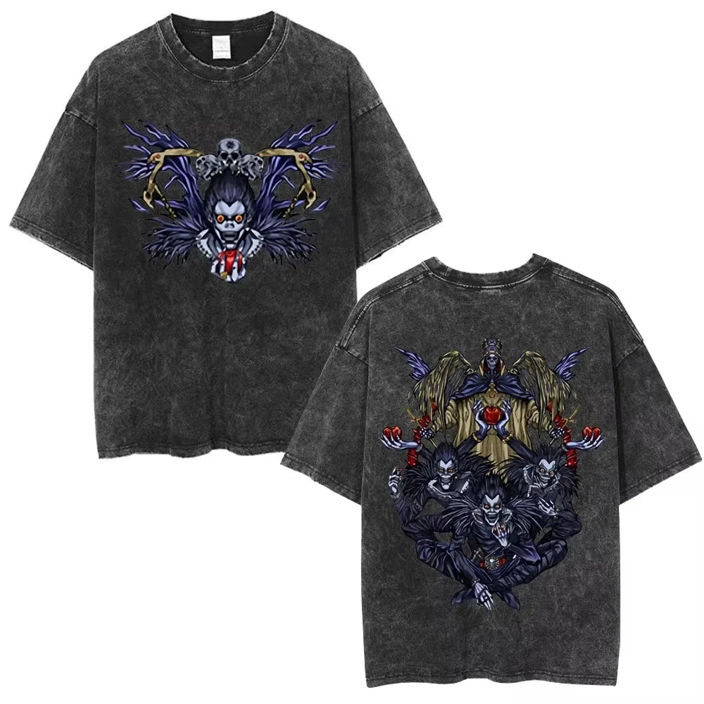 Death Note Light Yagami & L Lawliet Vintage Washed Cotton Tee